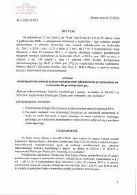 Foto: Decyzja Wójta Gminy Zbójna nr.RLŁ.6220.18.2024 z dnia 9 grudnia 2024 roku