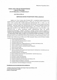 Foto: Obwieszczenie Wojewody Podlaskiego z dnia 30 grudnia 2024 roku