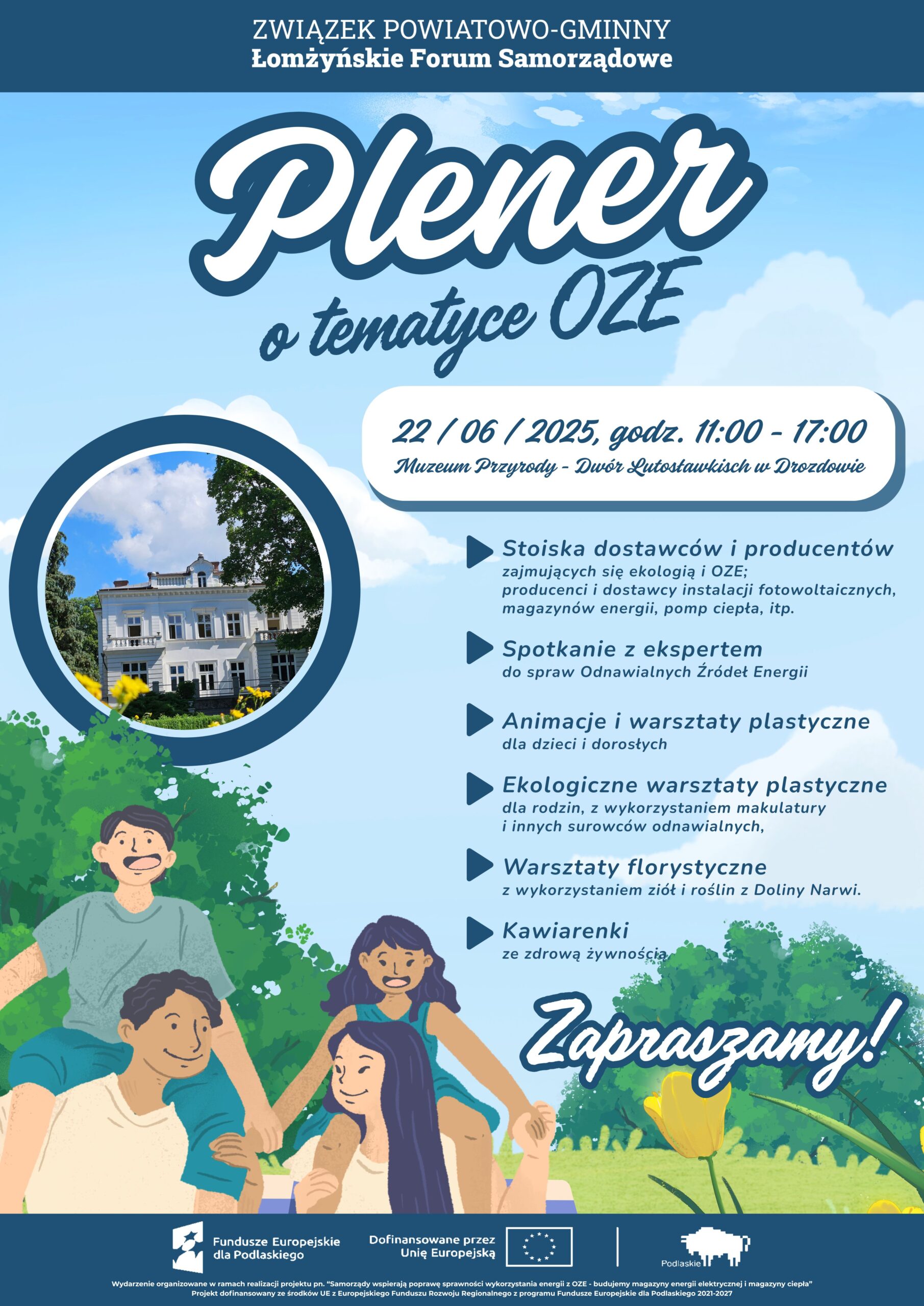 Zdjęcie do wiadomości Plenerowe spotkanie z OZE już w niedziele w Drozdowie!